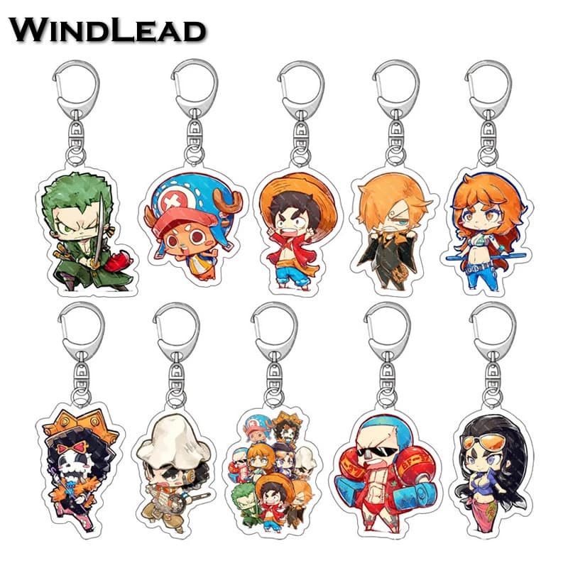Anime Merchandise One Piece Luffy Cute Acrylic Keychain Pendant In Stock Anime Charm