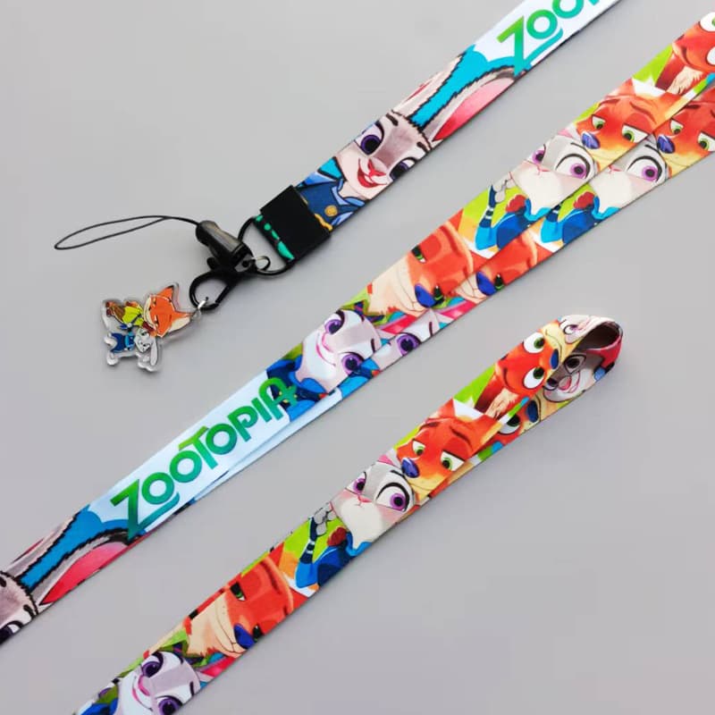 Lanyard Cross-Border Wholesale Cartoon Student Neck Lanyard Card Holder Work Badge ID Badge Zootopia