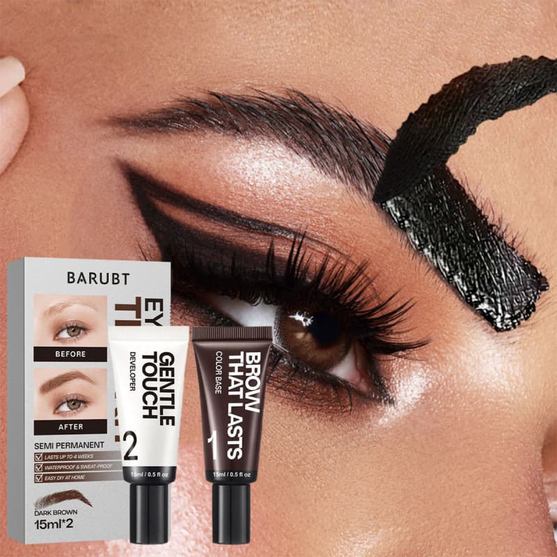 Cross-border BARUBT popular liquid dyed tear-off eyebrow cream waterproof long-lasting non-color lazy eyebrow cream waterproof and quick-drying