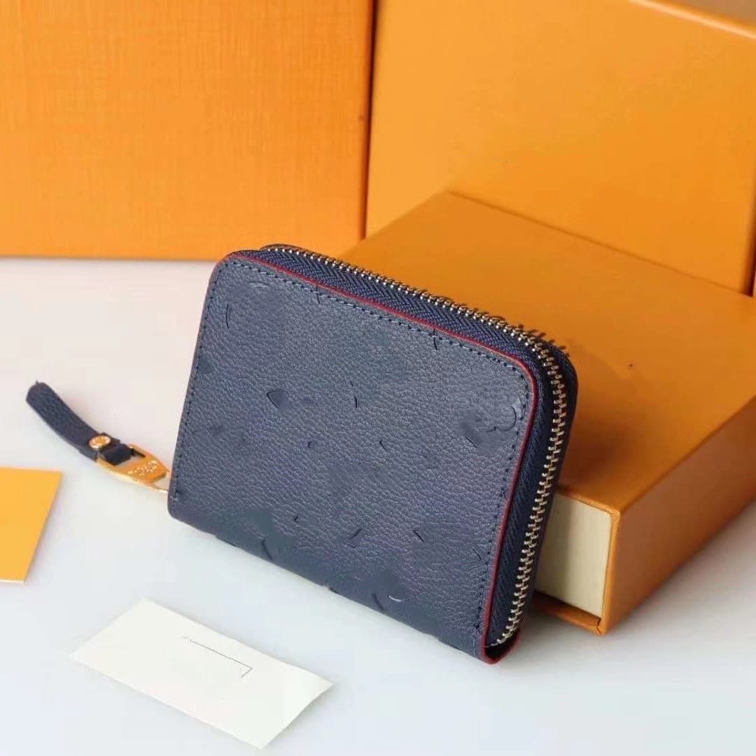 Classic LV Monogram Multifunctional Card Holder Wallet, Simple Luxury Zip-around Card Case with Print, High Quality