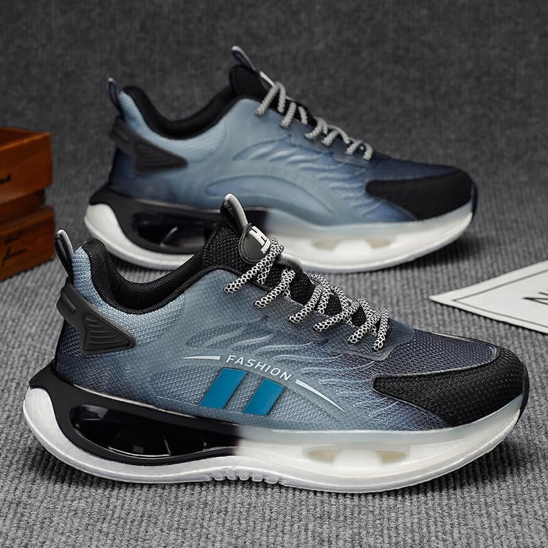 R men's shoes spring breathable mesh shoes versatile mesh casual popcorn sneakers running heightening dad trendy shoes