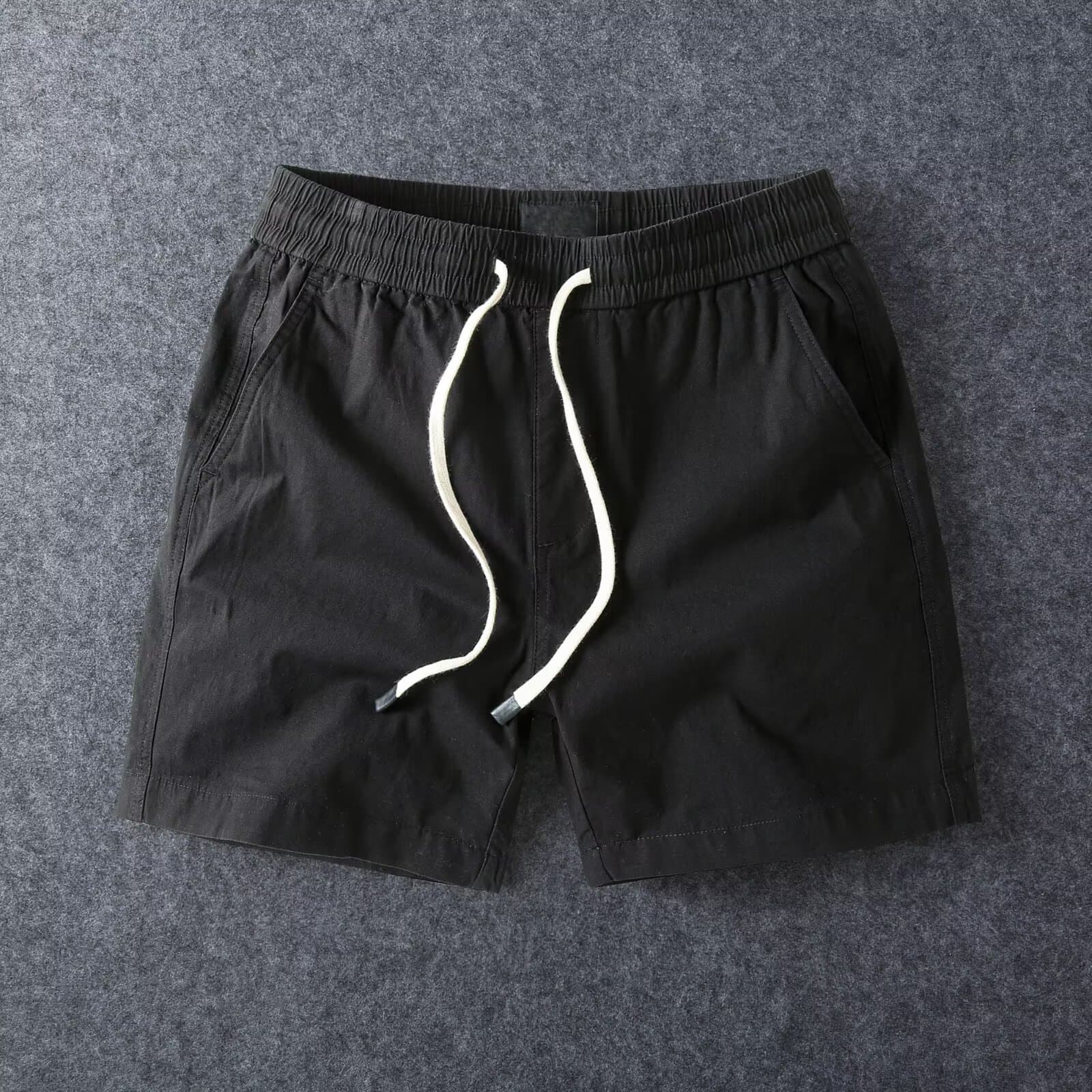 2026 Summer Thin Quick-Dry 4/4 Length Shorts for Men, High-End Elastic Waist Slim Straight Cargo Shorts, Beach Shorts for Men