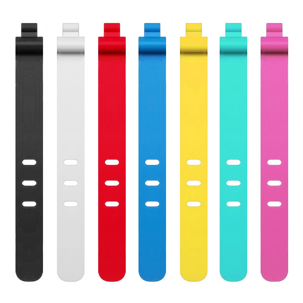 Three-Hole Silicone Cable Organizer Data Cable Earphone Line Storage Tidy up Fastener Simple Style Durable Size 93*10mm*1.35mm
