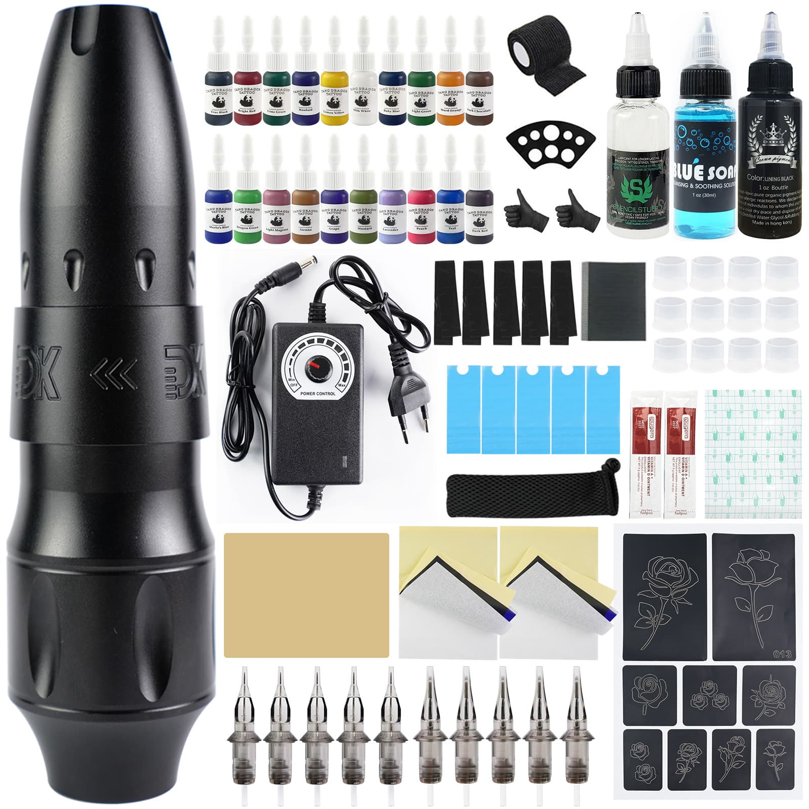 Bee Sting No.5 Motor Pen Set Tattoo Pen Set Beginner Tattoo Practice Set Tattoo Equipment Cross-border