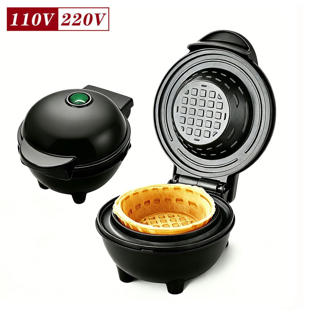 Cross-border US Standard Waffle Bowl Machine, Waffle Maker, Breakfast Machine, Cake Maker, Egg Tart Machine, Ice Cream Machine, Egg Roll Machine