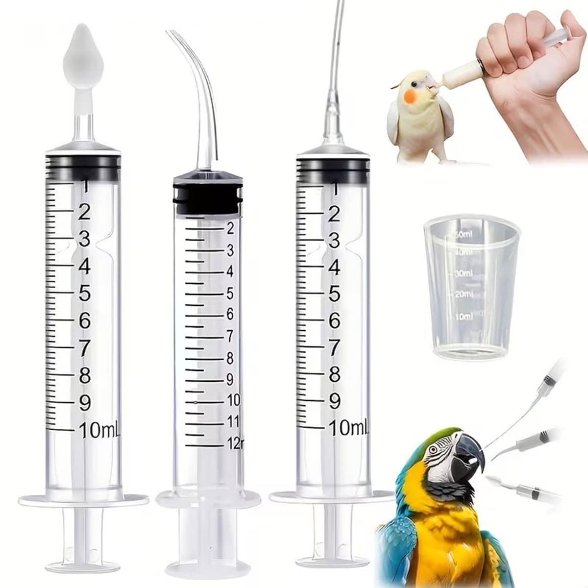 Baby Bird Feeder Injection Syringe Tube Feeding Tube Milk Feeder Plastic Material Pet Dog Feeding Tool Non-Patented Domestic Product