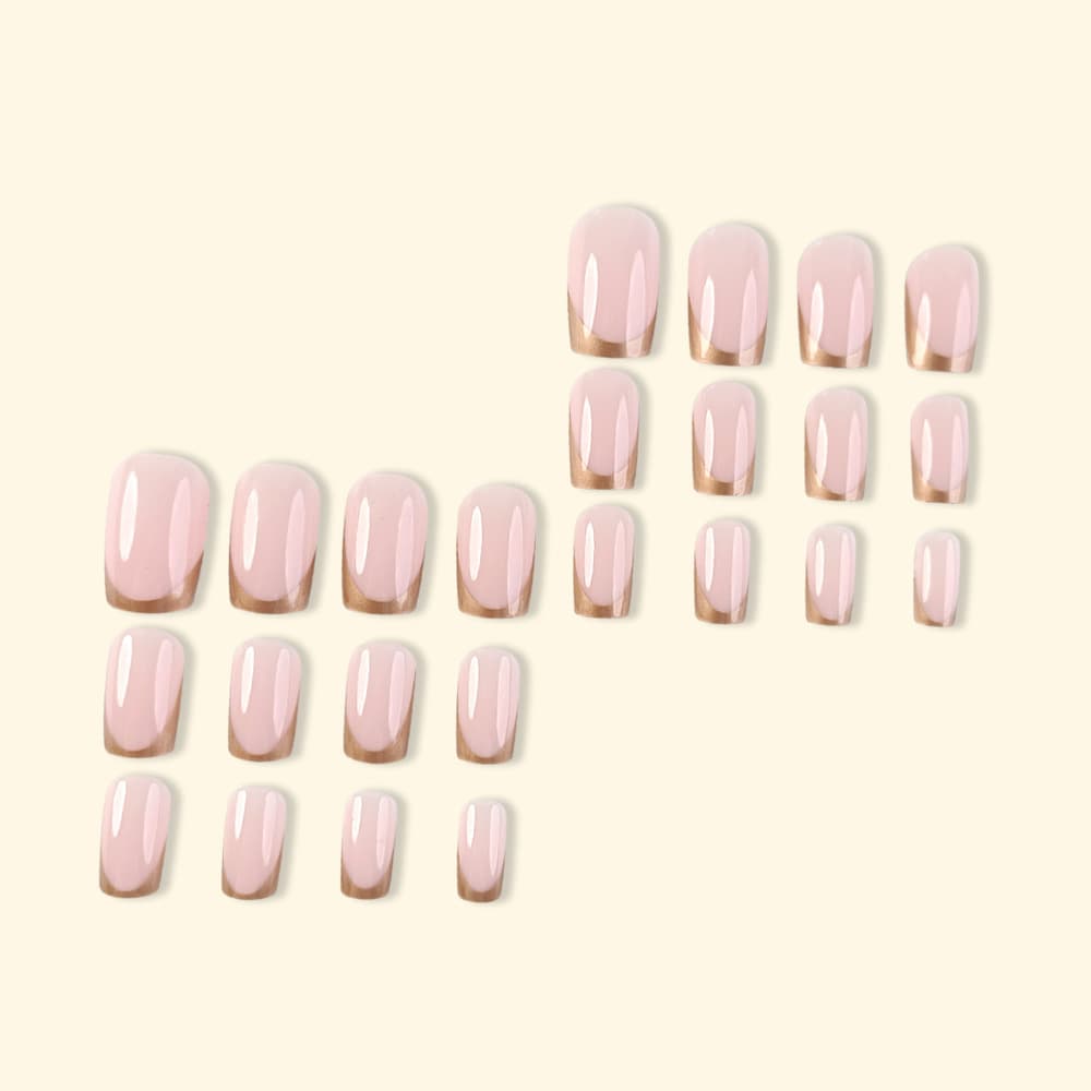 Cross-border Hot-selling Wearable Nails Simple Gold-edged French Manicure Nail Tips Wearable False Nail Stickers nails