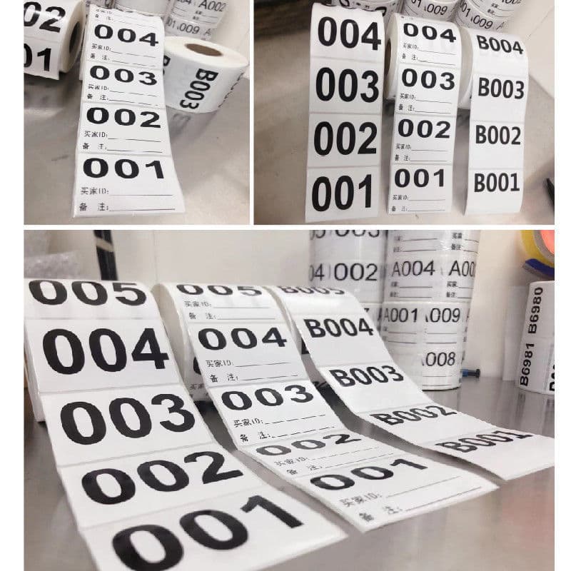 Douyin live broadcast serial number live broadcast digital encoding sticker label buyer's note price serial number self-adhesive