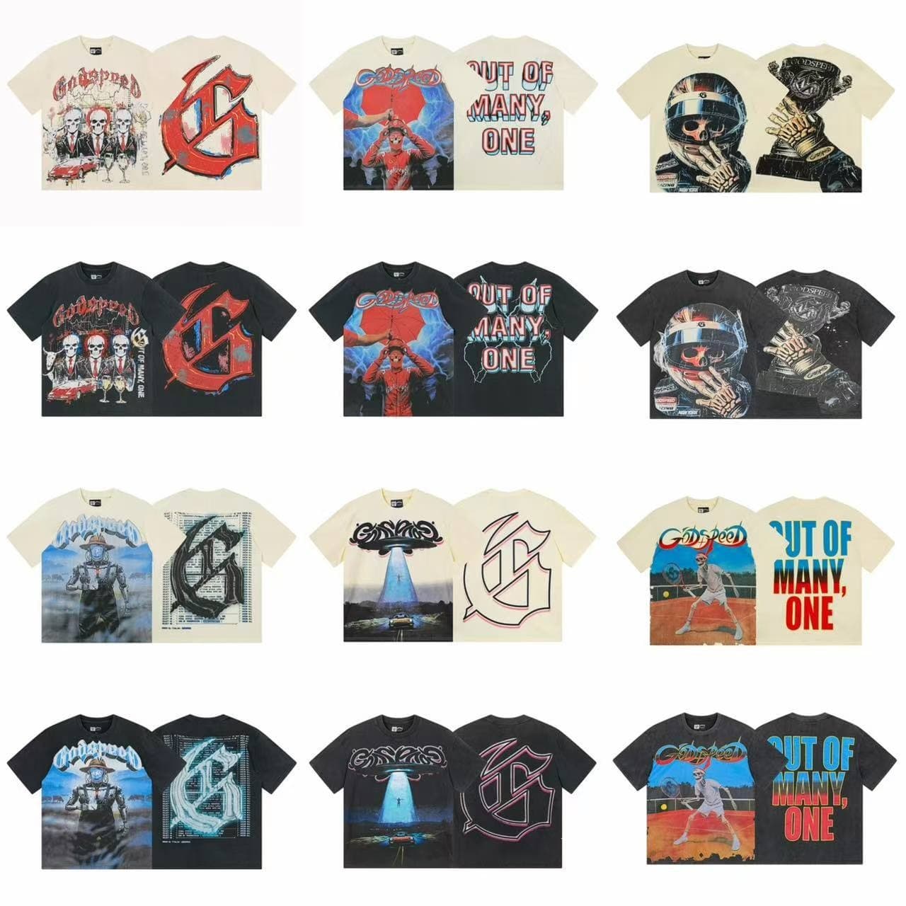 26sss New American Street Skull Rock Band Basketball Loose Short Sleeve T-Shirt Unisex Cross-Border Wholesale