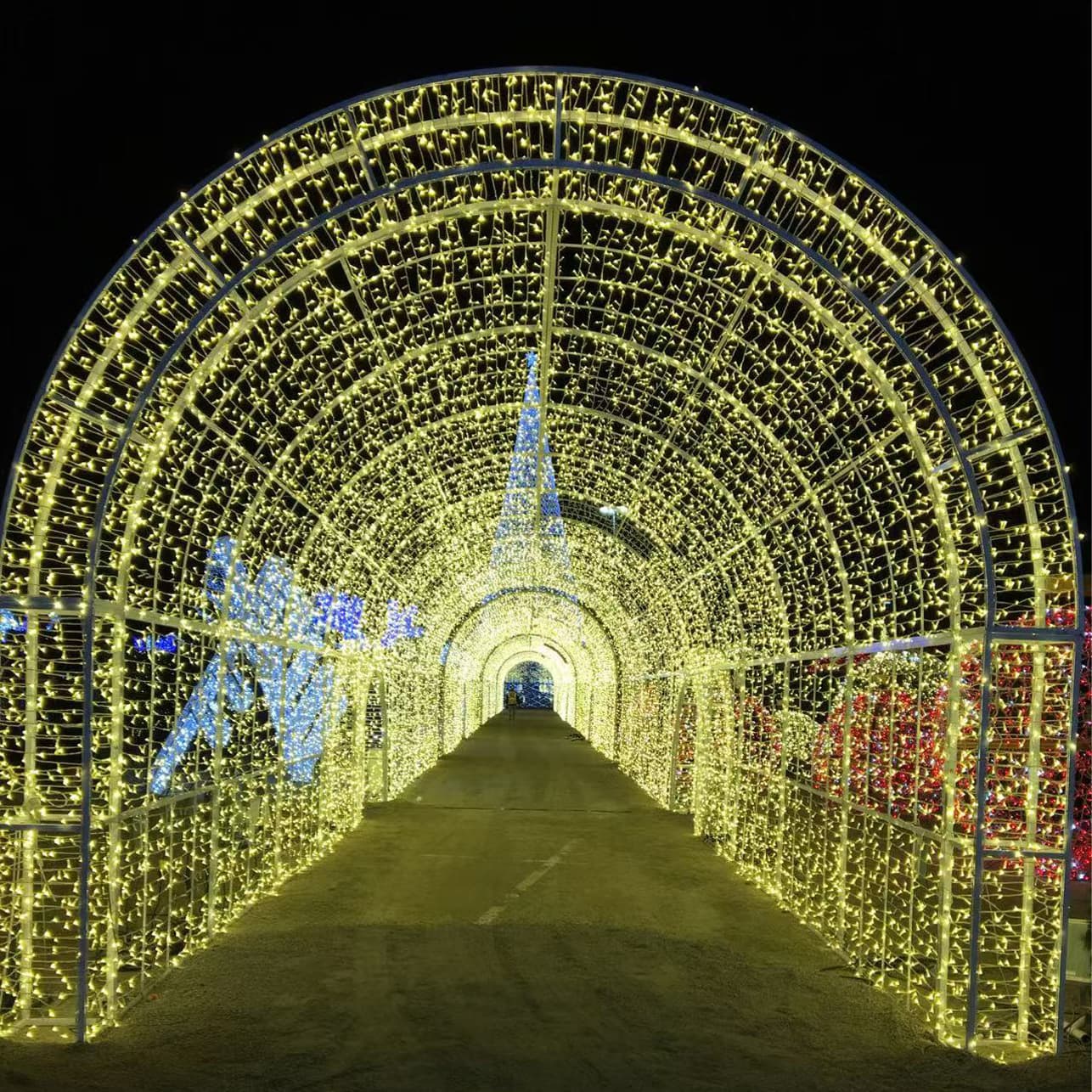 Custom LED Tunnel Arch Landscape Decorative Lamp for Outdoor Commercial Display, Creative Ambient Lighting Ornament