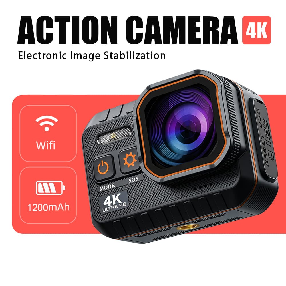 Original Factory 4K Action Camera Diving Camera HD Outdoor Anti-Shake Portable Camera Record Life