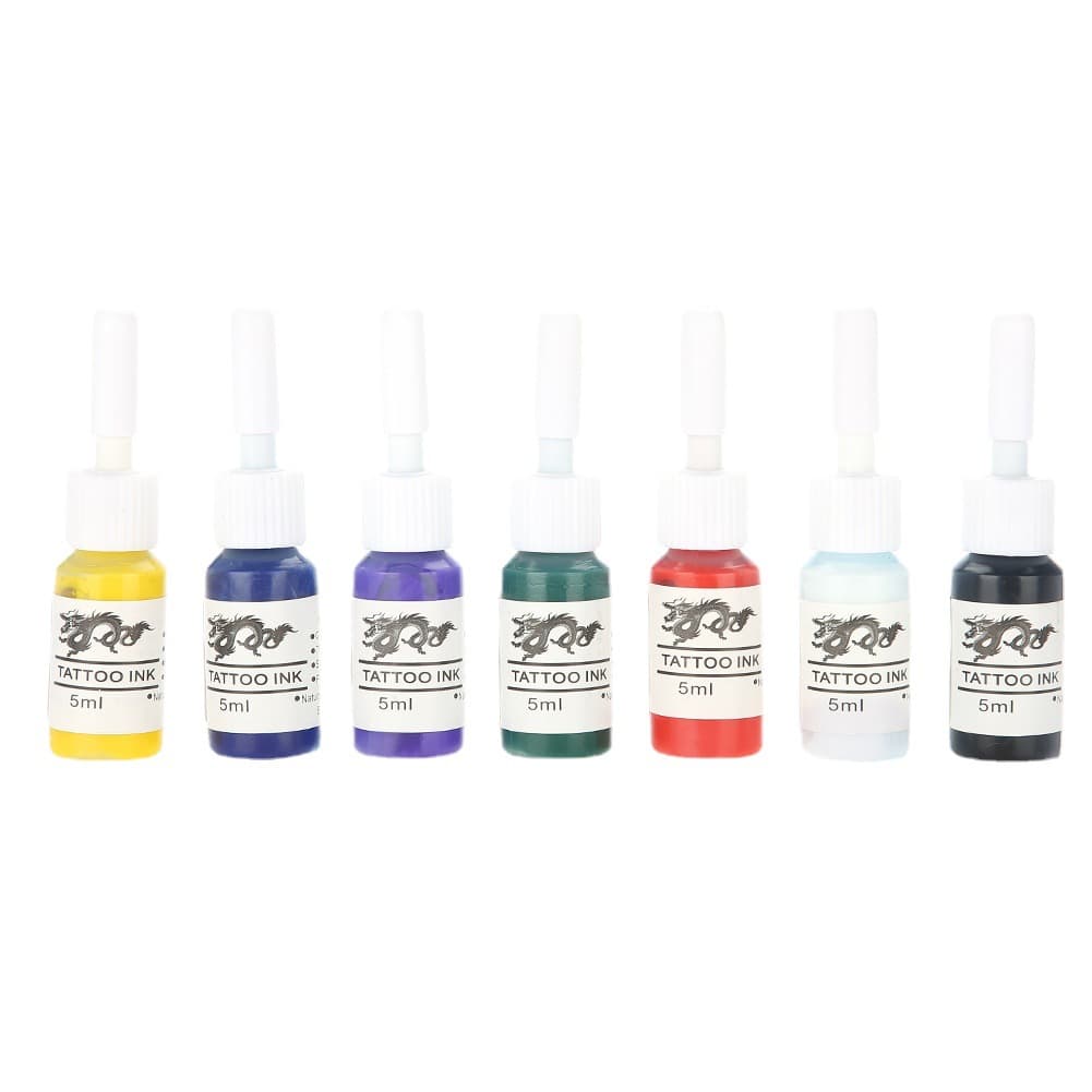 Little Black Dragon Practice Pigment 5ml - Little Panda Tattoo, Eyebrow, and Embroidery Pigment - Plant-Based Tattoo Ink Pigment Set