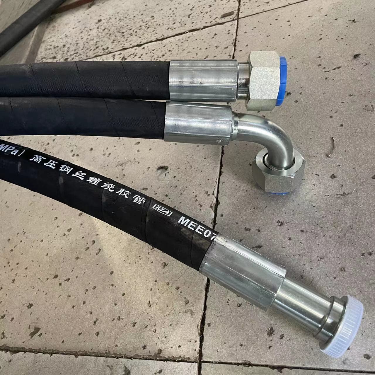 Mining Hydraulic Support Rubber Hose, Engineering Machinery Hydraulic Hose Assembly, High-Pressure Steel Wire Braided Rubber Hose, Air Hose