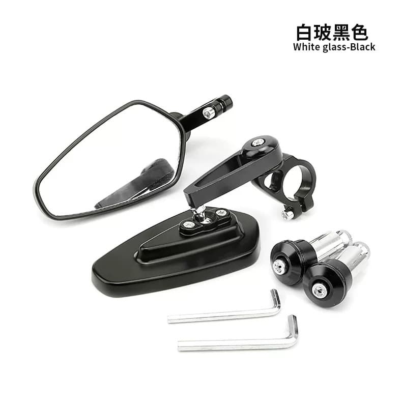 Motorcycle Sportbike Aluminum Handlebar Mirror Retrofit Universal Compatible Longjia V-Go Rider Rearview Mirror