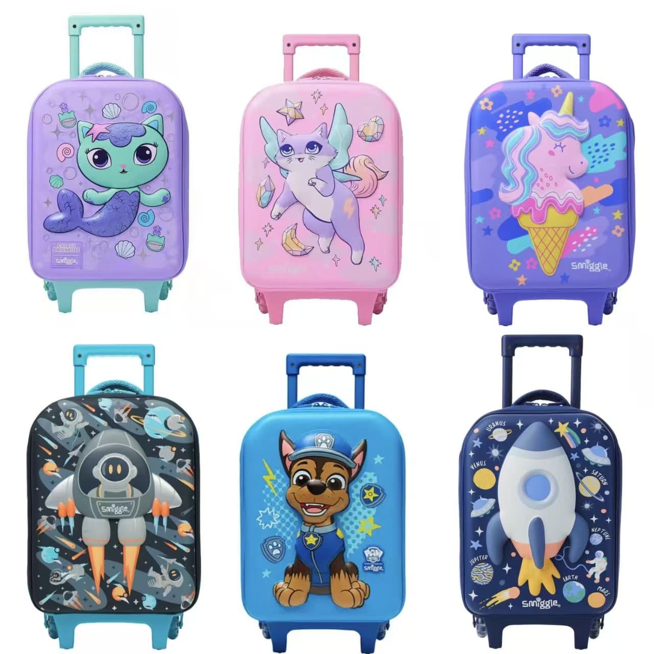 Australian Smiggle Medium Trolley Case Student Trolley Case Baby Cartoon Travel Case Cute Kids Luggage