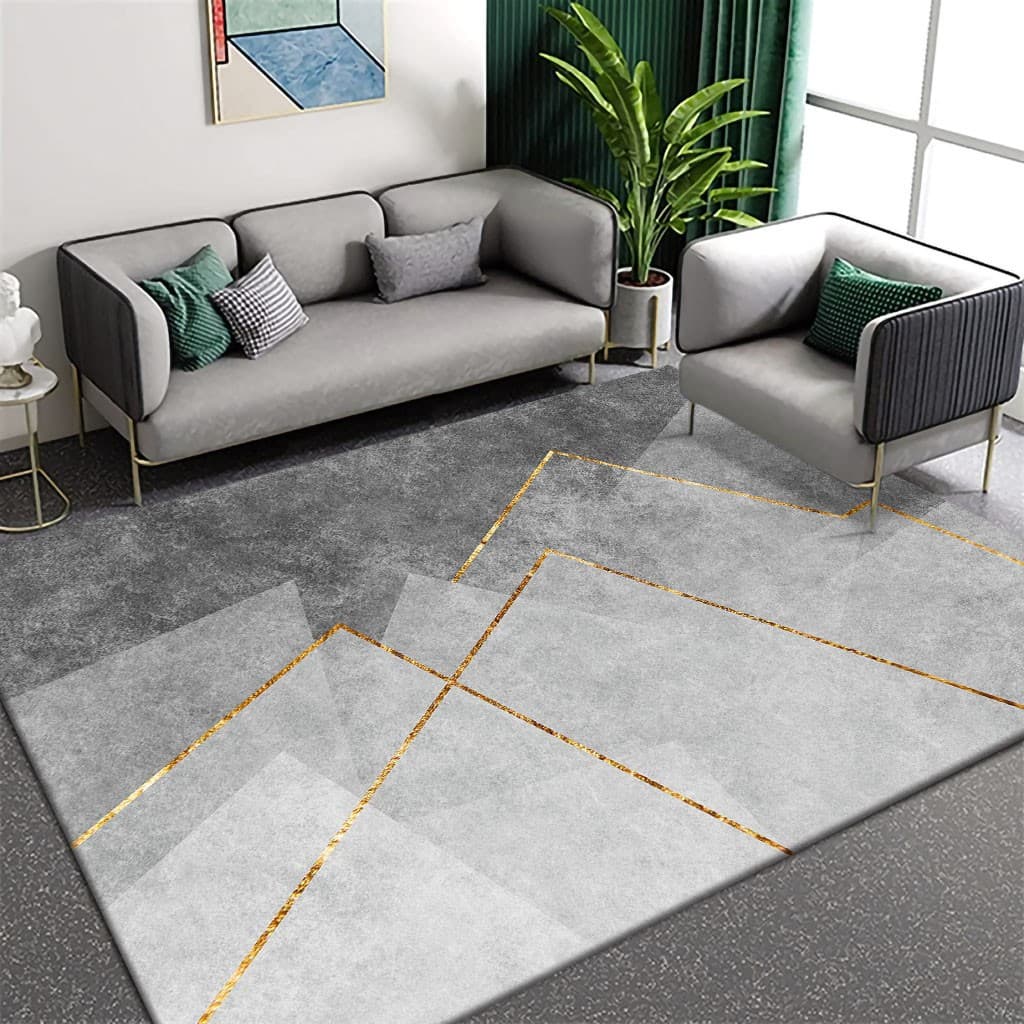 Living Room Carpet Rug, Light Luxury Anti-Slip Rug for Home, Bedroom Bedside Mat, Nordic Style Large Area Floor Mat