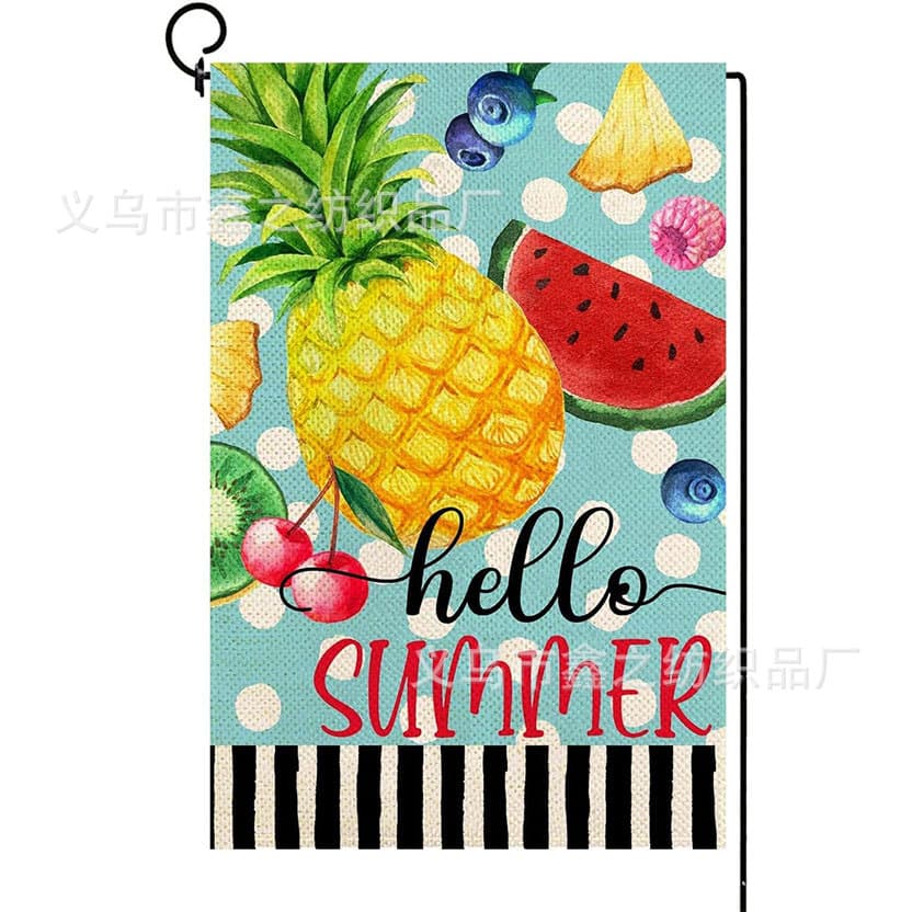 Cross-border Temu Hot Selling Garden Flag, Summer Seasonal Decoration Garden Flag, Double-sided Print, Outdoor Decoration Yard Flag