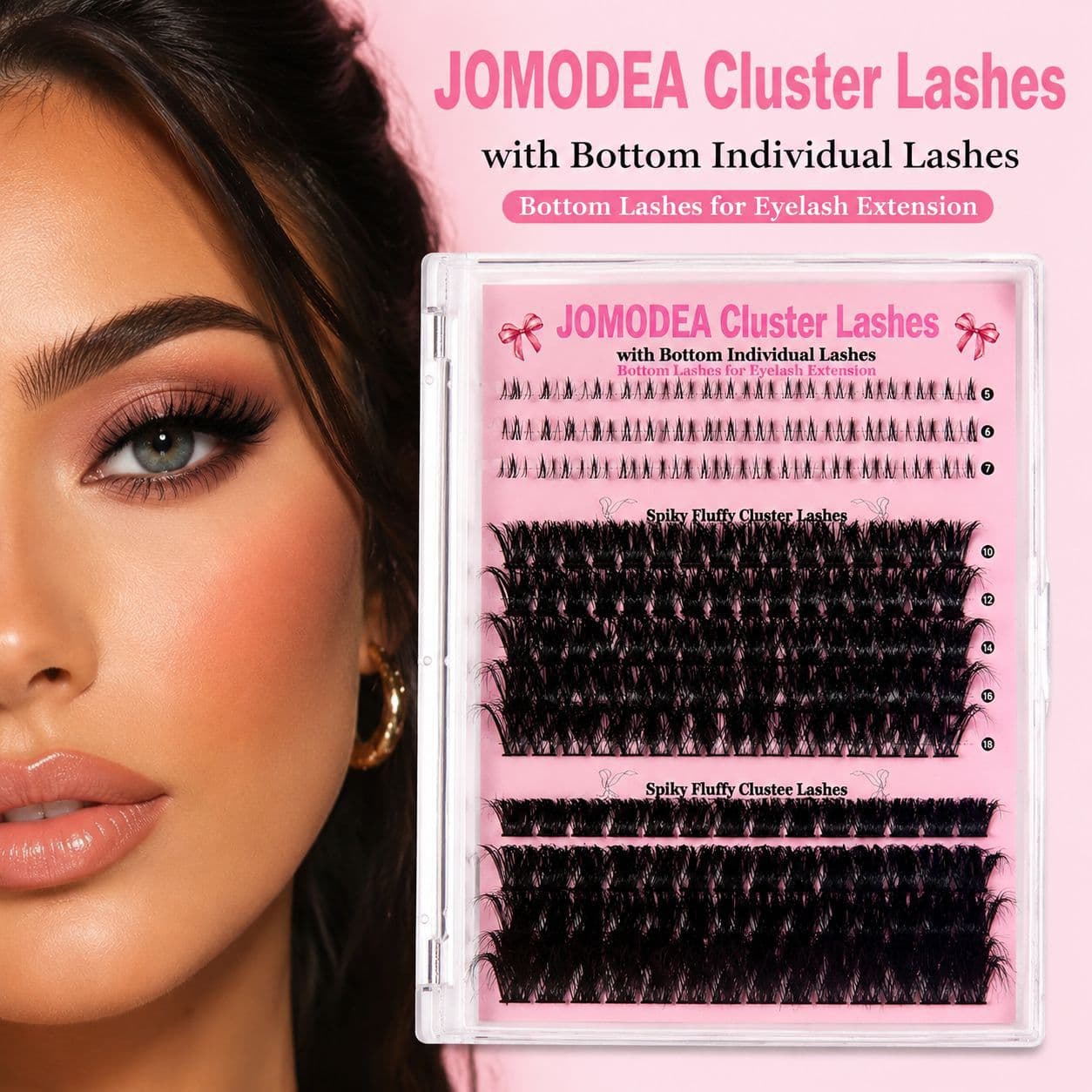 Cross-border Bottom Spike Fluffy False Lashes Hot Selling Eyelash Set Cluster Lashes