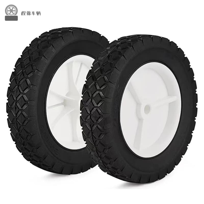 8×1.75-inch 1/2-inch Axle Universal Lawn Mower Semi-Hollow Rubber Hand Truck Push Wheel