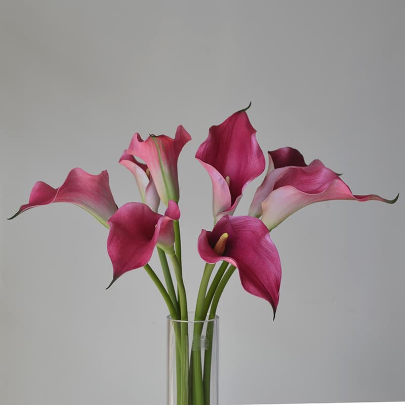 Wholesale Large Calla Lily EVA Artificial Flower Fake Flower Soft Touch Rubber Wedding Bouquet Home Decoration
