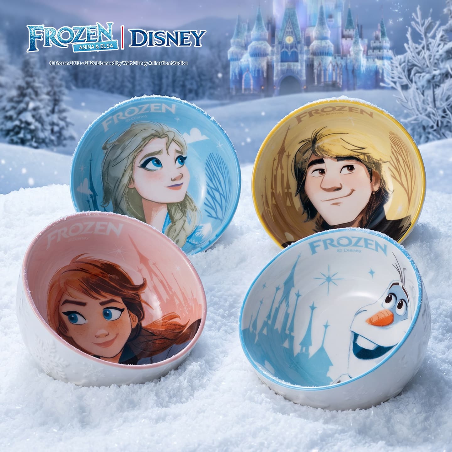Disney Frozen Cute Children's Home Tableware Girls Birthday Gift High Appearance Frozen Bowl Drop Shipping