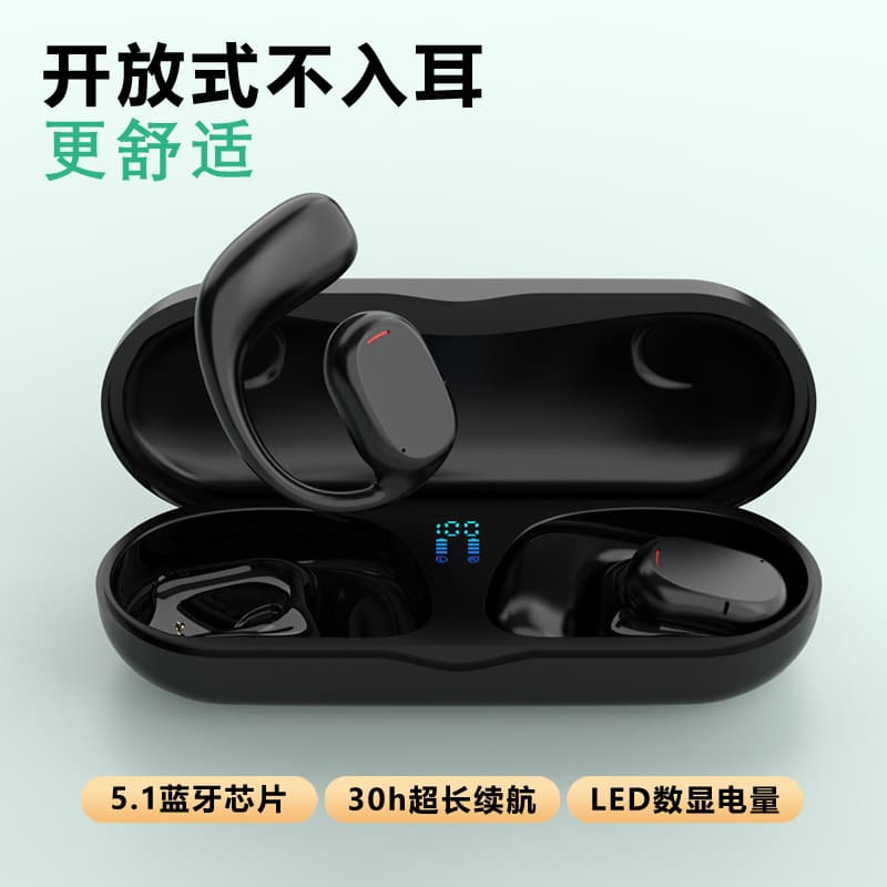 Wireless Over-Ear Bluetooth Bone Conduction Non-In-Ear Sports High Quality Sound Shake-Proof Digital Computer/Bluetooth Headset