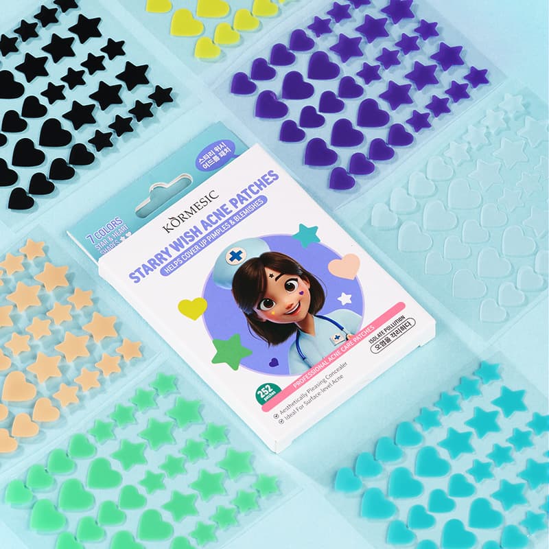 Color Faint Print Acne Patch Portable Full English Acne Patch Cross-border Factory Direct Wholesale