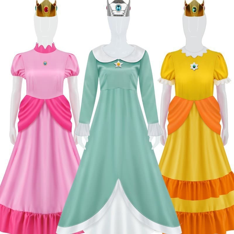 Super Mario Cosplay costume Princess Peach Cos costume Halloween Princess Peach cos costume two-dimensional