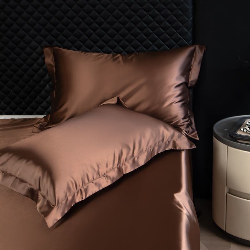 Solid Color Silk Pillowcase Double-sided Mulberry Silk Pillow Core Cover Summer Ice Silk Pillowcase for Adults 48x74 Cross-border Export