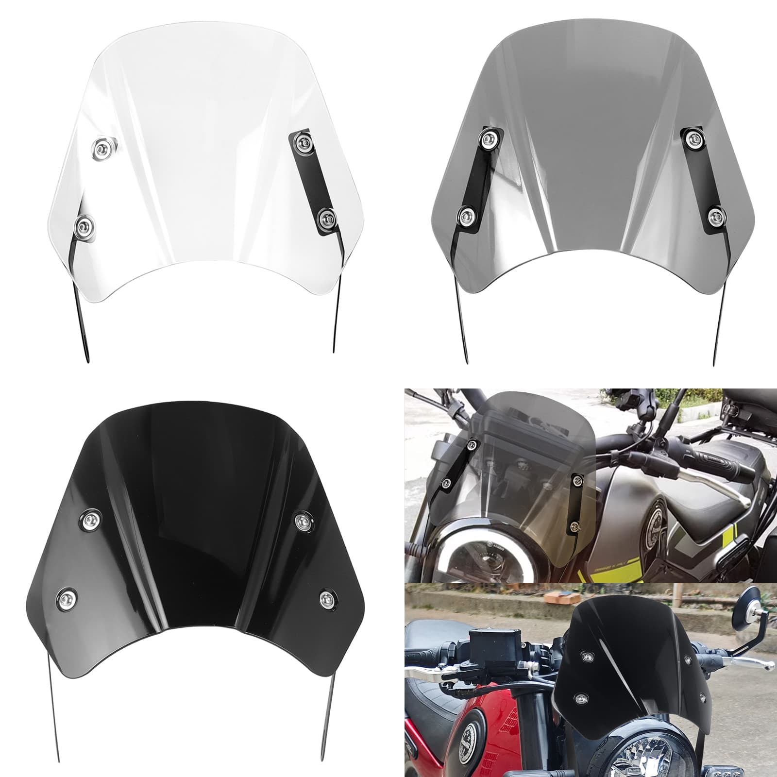 Retro universal motorcycle headlight windshield motorcycle modification accessories windshield shield