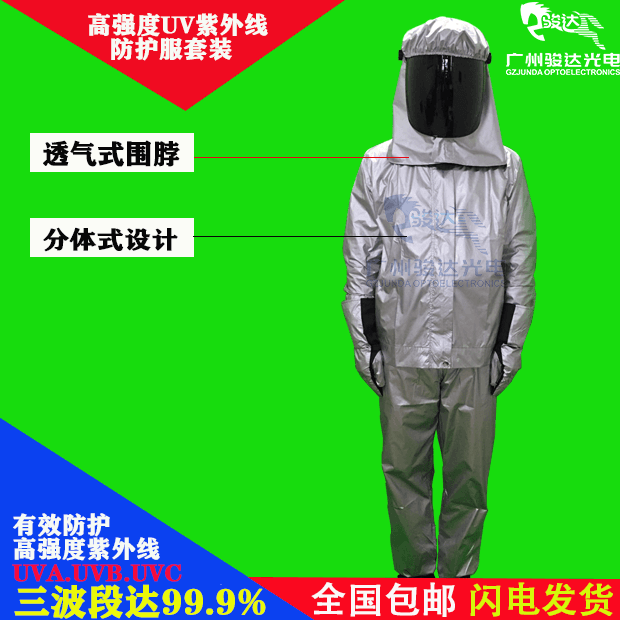 Experimental radiation protection clothing, industrial gloves, high-intensity UV protective clothing, UV curing lamp, UV protective clothing