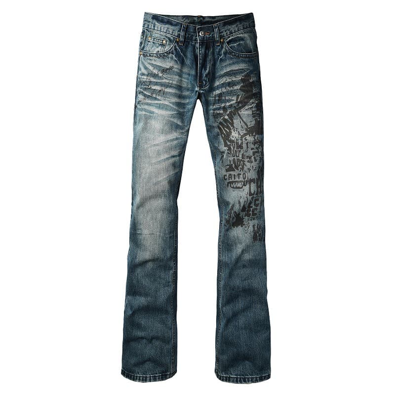 Fashionable boot-cut jeans for men, trendy slimming and versatile boot-cut jeans for men, slimming and taller, slim-fitting boot-cut jeans, men's pants for tall men, extended version