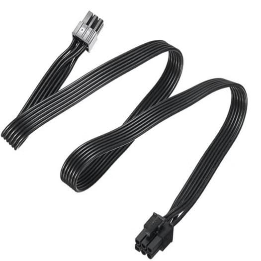 Graphics Card Motherboard Power 6-Pin Modular Cable Flat Power Cable 6PIN Male to Male Module Cable 18AWG Pure Copper