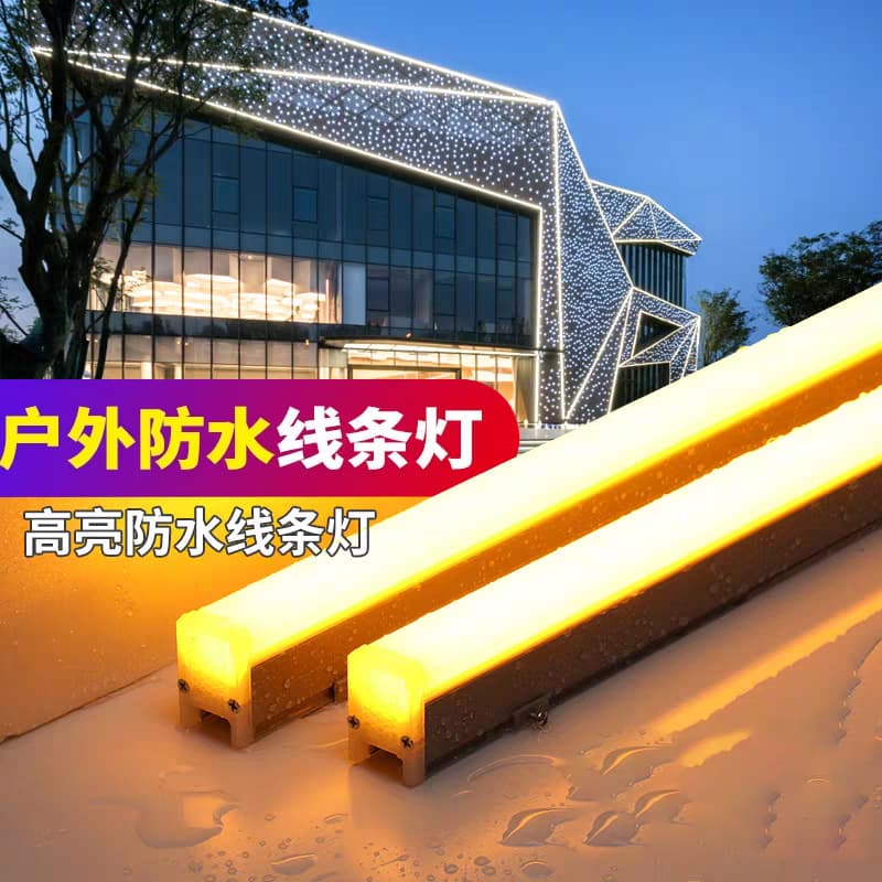 LED Linear Light Outdoor Waterproof 24V Storefront Sign Full Color Guardrail Tube Exterior Building Lighting Engineering Contour Light