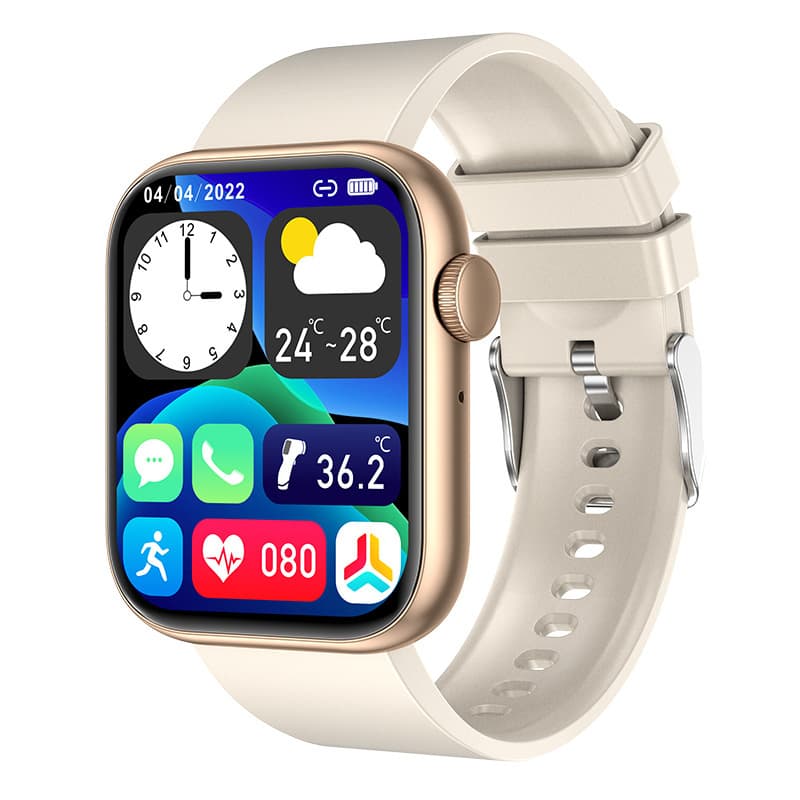 New QX7 Bluetooth Call Smart Watch with Body Temperature, Heart Rate, Blood Oxygen Monitoring, Voice Assistant, and Sports Alerts
