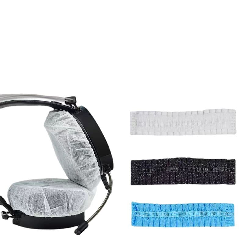 Factory Supply Disposable Headphone Covers Non-Woven Sweat-Proof Ear Pads for Internet Cafes Gaming Headset Protector Wholesale