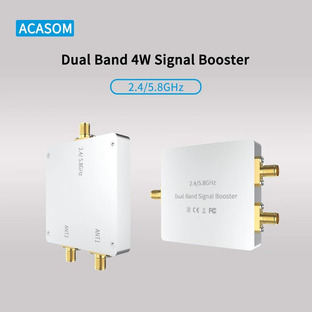 2.4GHz/5.8GHz bidirectional signal amplifier module, single input dual output signal booster in stock.