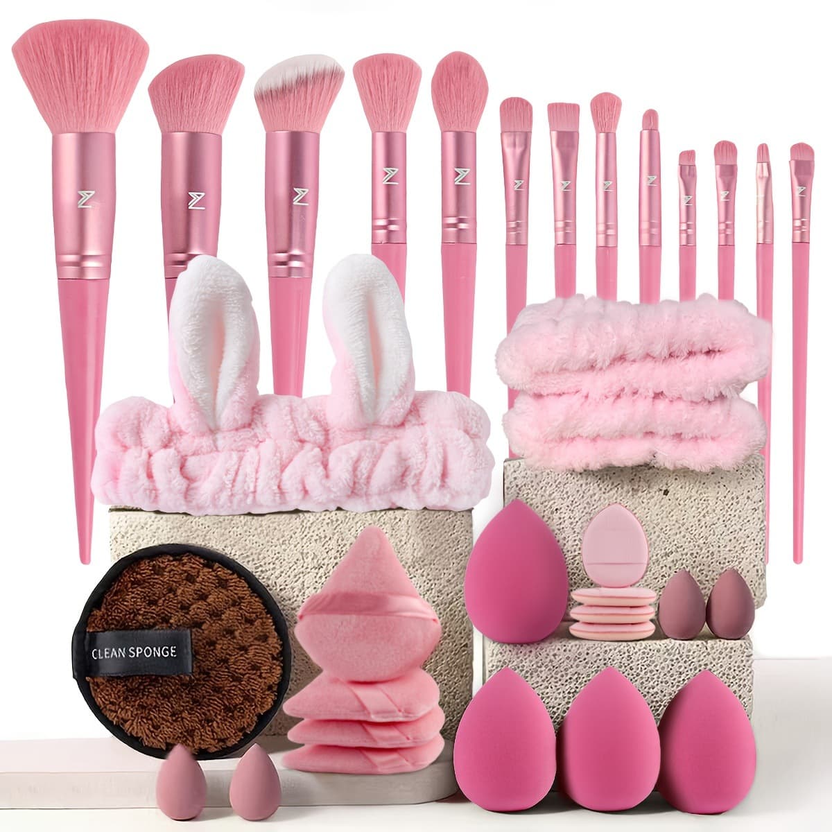 40-Piece Makeup Tool Set Complete Face Wash and Makeup Kit for Shein Temu Dropshipping
