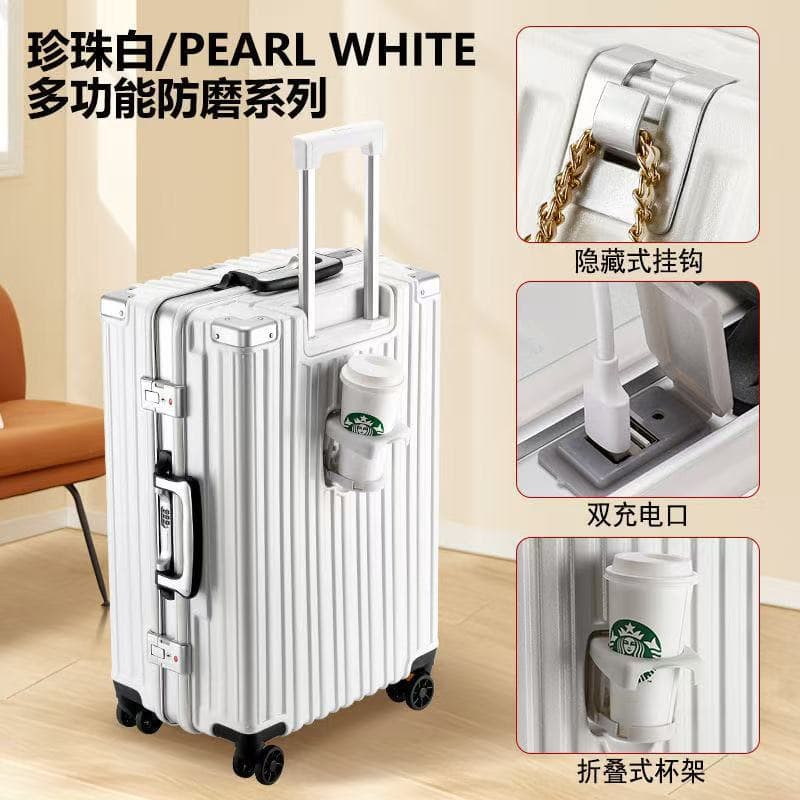 Suitcase women's large capacity suitcase 28-inch Internet celebrity universal wheel trolley case men's password leather case new hardened