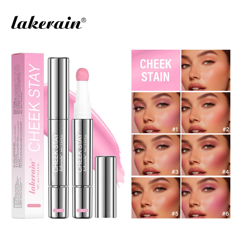 New cross-border lakerain liquid blush pen, vibrant and smooth blush cream, natural nude makeup blush stick