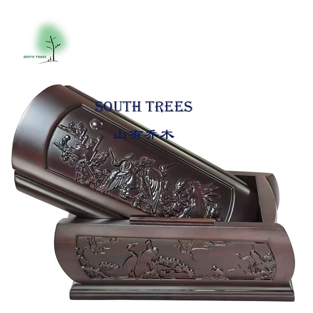 Solid wood sandalwood small coffin, coffin, funeral supplies, cremation coffin, sanitary coffin, funeral and burial supplies, urn.