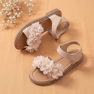 Girls' Shoes Toddler Open-Toe Sandals Soft Sole Non-Slip Cute New Princess Fashion Bow Decoration New Style Fashion