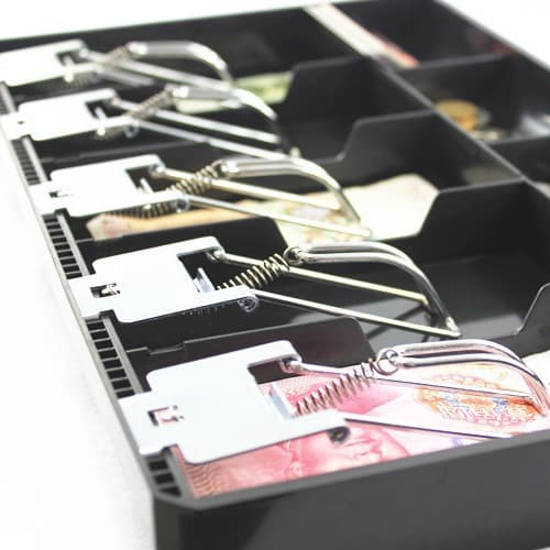 Cash Drawer 5-Compartment Cash Box Drawer Cash Tray Money Box Coin Box