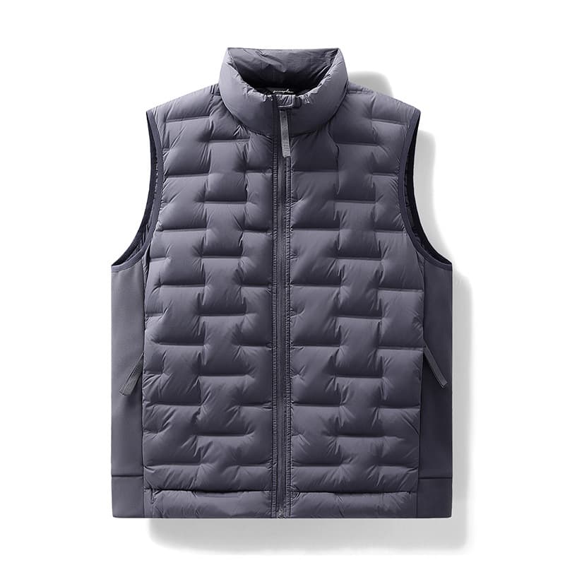 Live stream short style autumn/winter outdoor sports casual lightweight down vest men's inner layer warm jacket stand-up collar vest