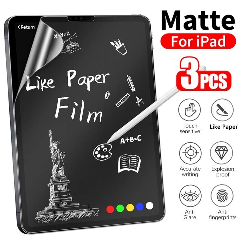 Paper-Like Film for Apple iPad Tablet Pro 11 High-Definition Air13 Full Coverage Anti-Scratch Mini6 Writing Film Protective Film