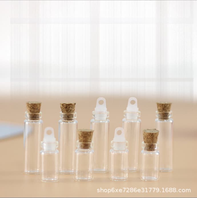 Diameter 10 11 12 15 Snap-on Glass Bottle Mini Wish Bottle Drift Bottle Jewelry Bottle Eyeshadow Powder Container