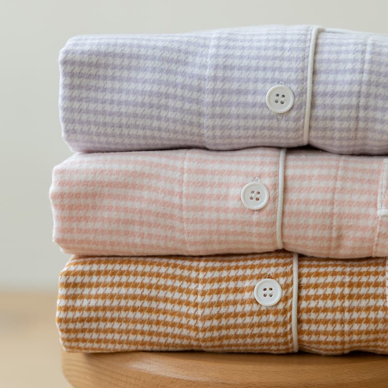 Unisex Couple Pajamas Women's Autumn Winter Cotton Brushed Flannel Long Sleeve Homewear Men's Plus Size