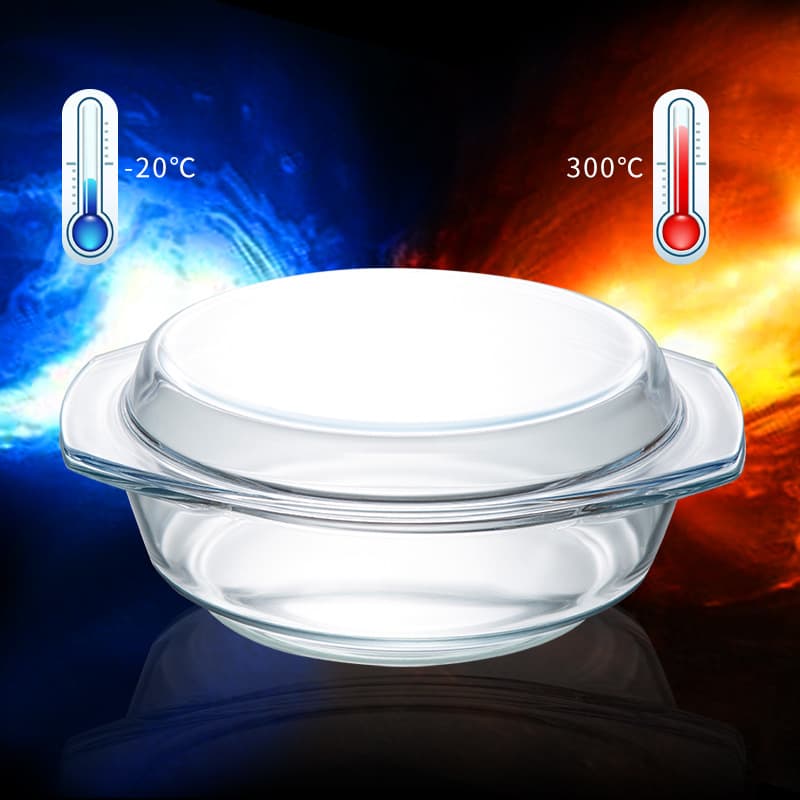 Meizhizhong Tempered Glass Bowl with Lid for Oven and Microwave, Microwave-Safe Glass Dish for Soup and Stew