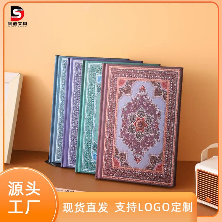a5 European retro embossed high-looking student notebook company business office meeting minutes notebook with logo