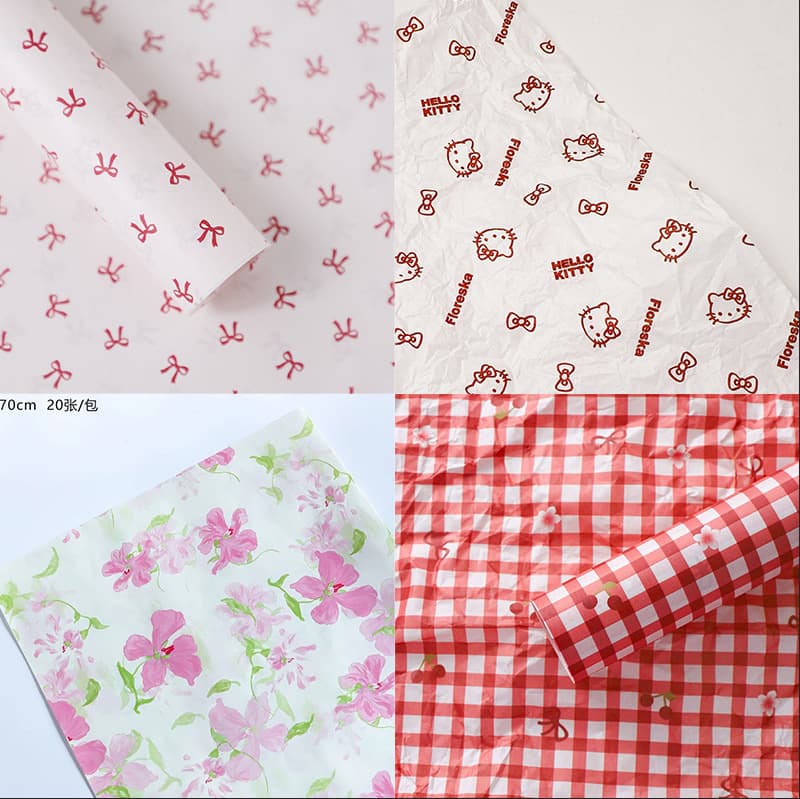 Cross-border Sydney paper printed lining paper flower wrapping paper packing paper packaging material bow flower wrapping paper wholesale